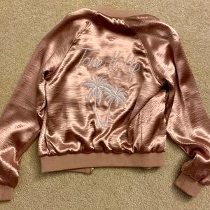 Tone It Up Rose Gold Bomber Jacket